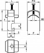 Держатель кабельный 26-32мм для крепления к профилю