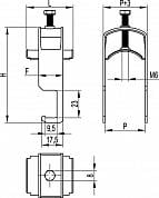 Держатель кабельный 32-38мм для крепления к лотку/профилю