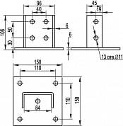 Крепление к потолку усиленное для профиля 41х41 горячеоцинкованное