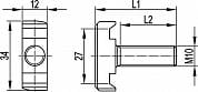 Винт для крепления к С-образному профилю М10х30